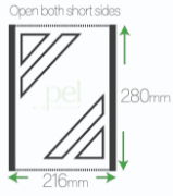 280mm x 216mm 75 Micron Polyester Sleeves