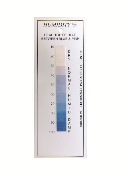 Humidity indicator card