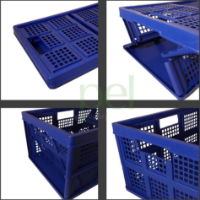 Folding storage crate